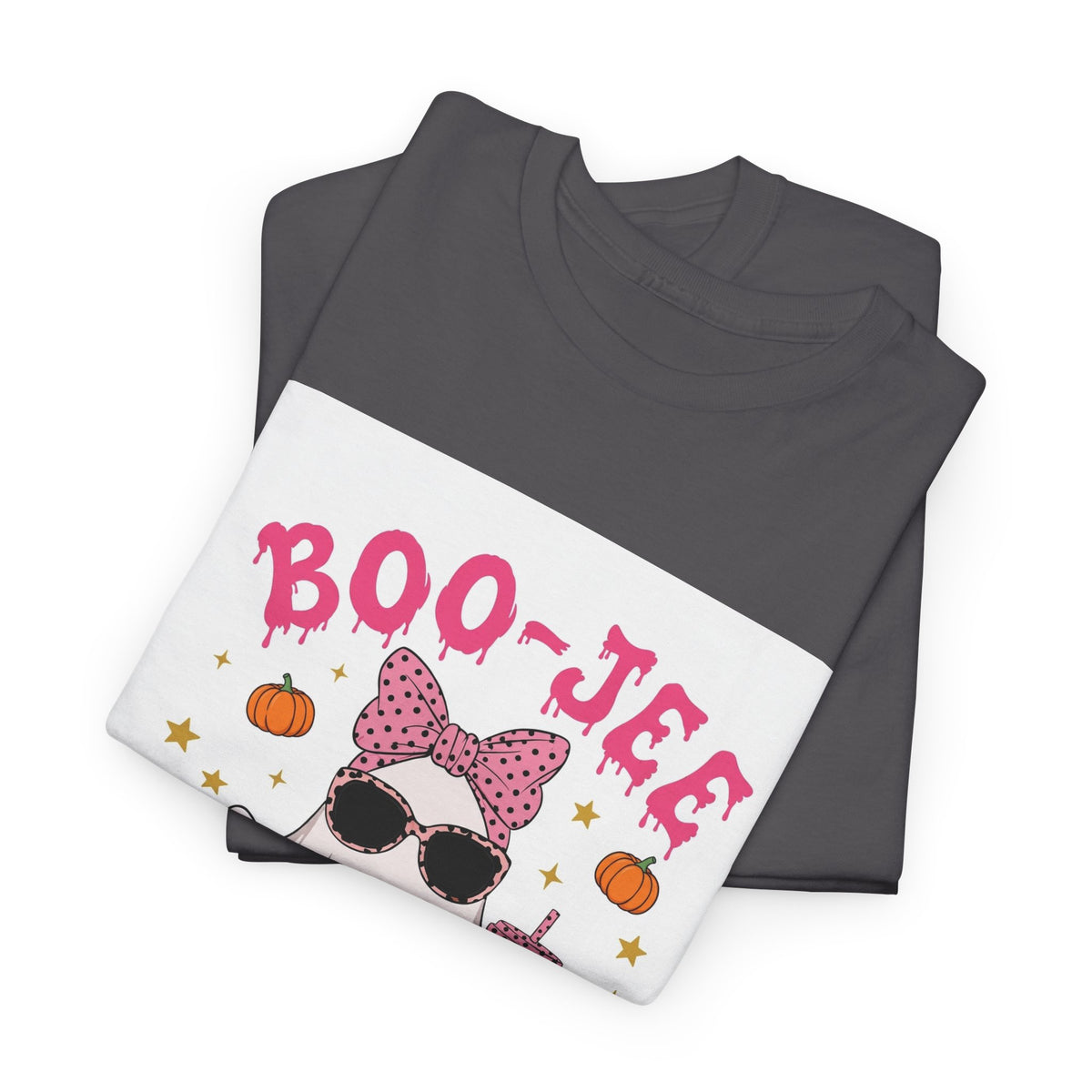 Boo-Jee Ghost T-Shirt - Pink Polka Dot Halloween