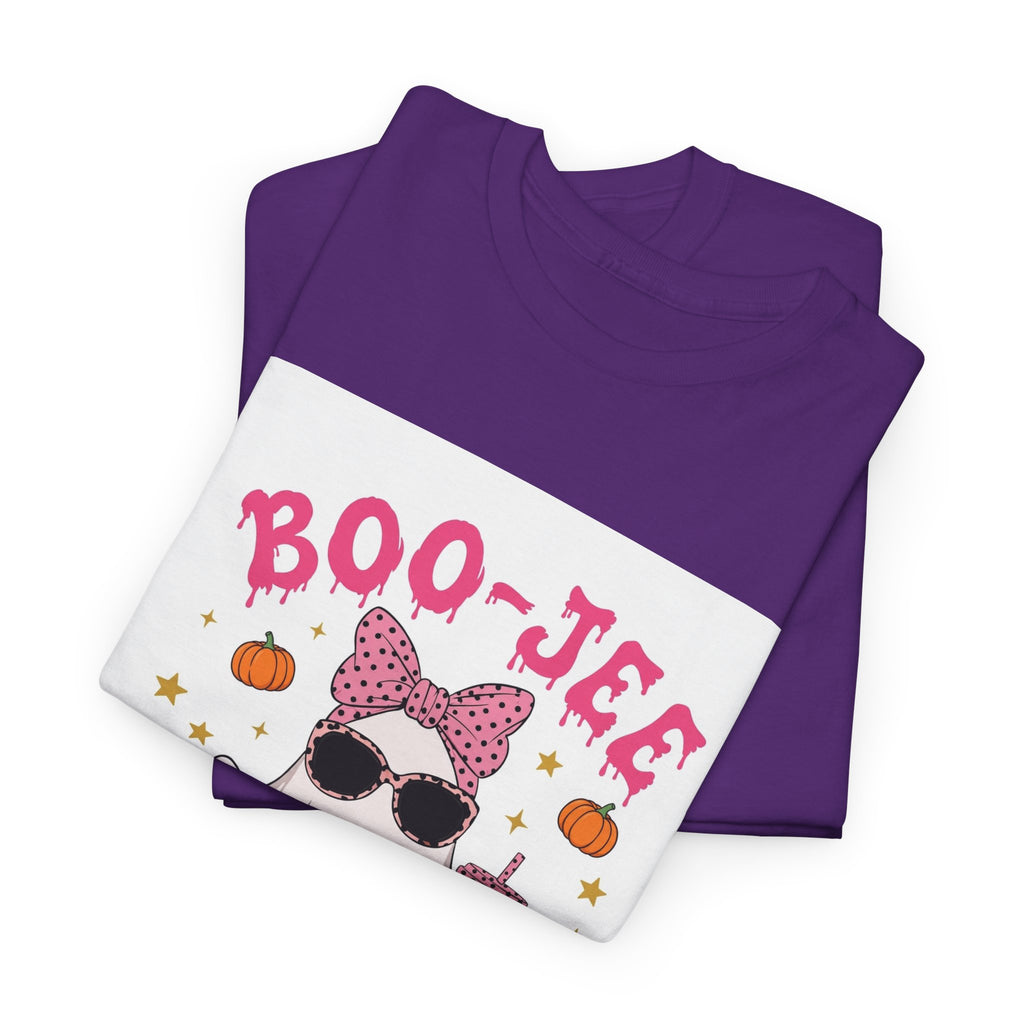 Boo-Jee Ghost T-Shirt - Pink Polka Dot Halloween