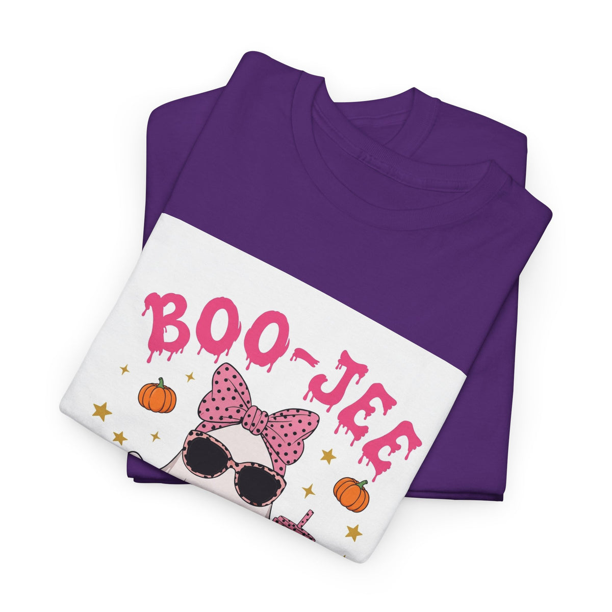 Boo-Jee Ghost T-Shirt - Pink Polka Dot Halloween
