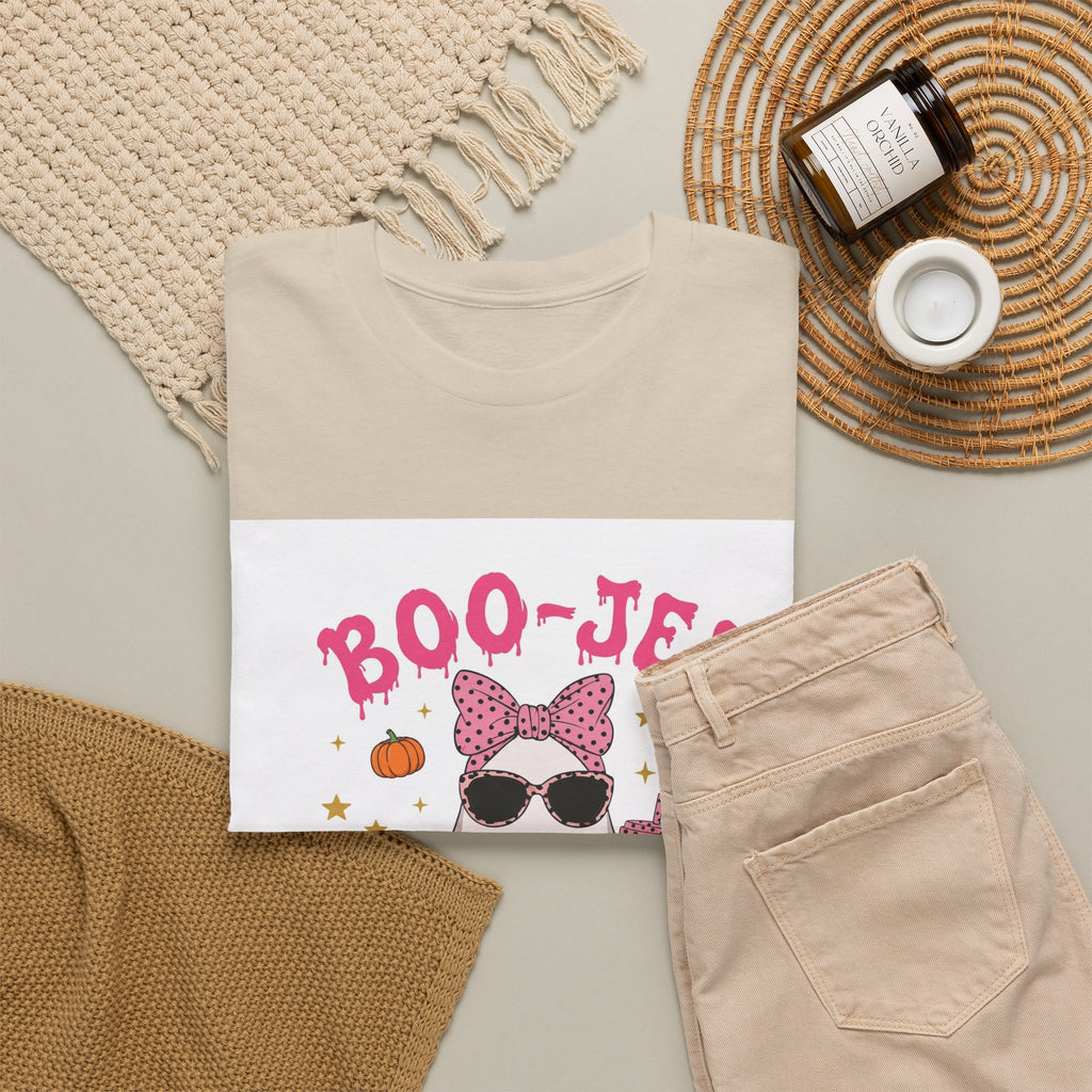 Boo-Jee Ghost T-Shirt - Pink Polka Dot Halloween