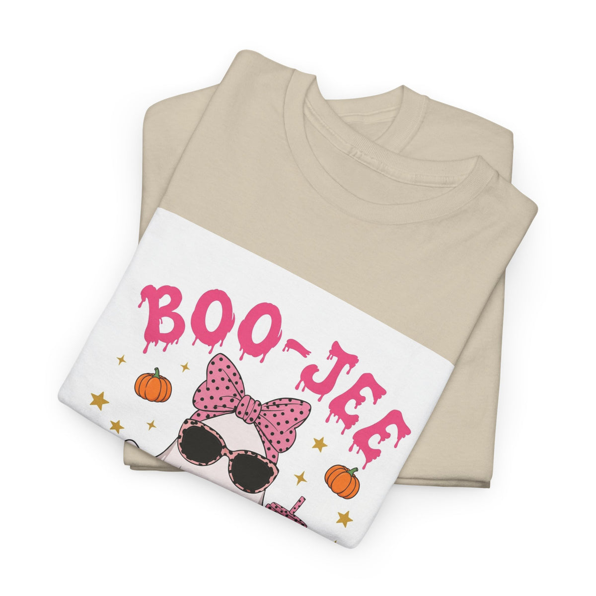 Boo-Jee Ghost T-Shirt - Pink Polka Dot Halloween