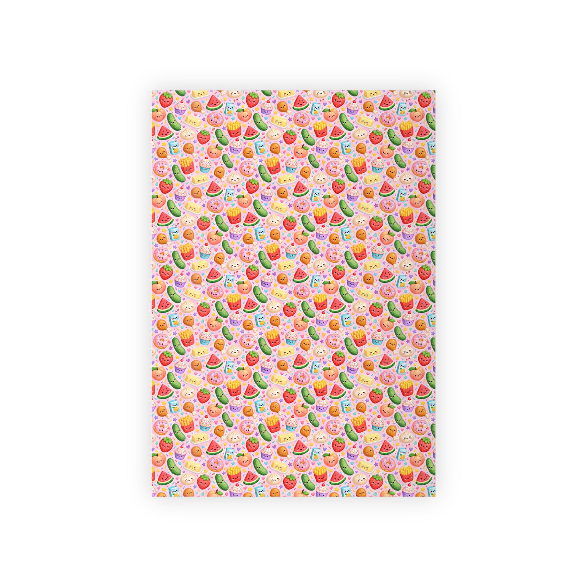 Colorful Squishy Food Birthday girl wrapping Paper