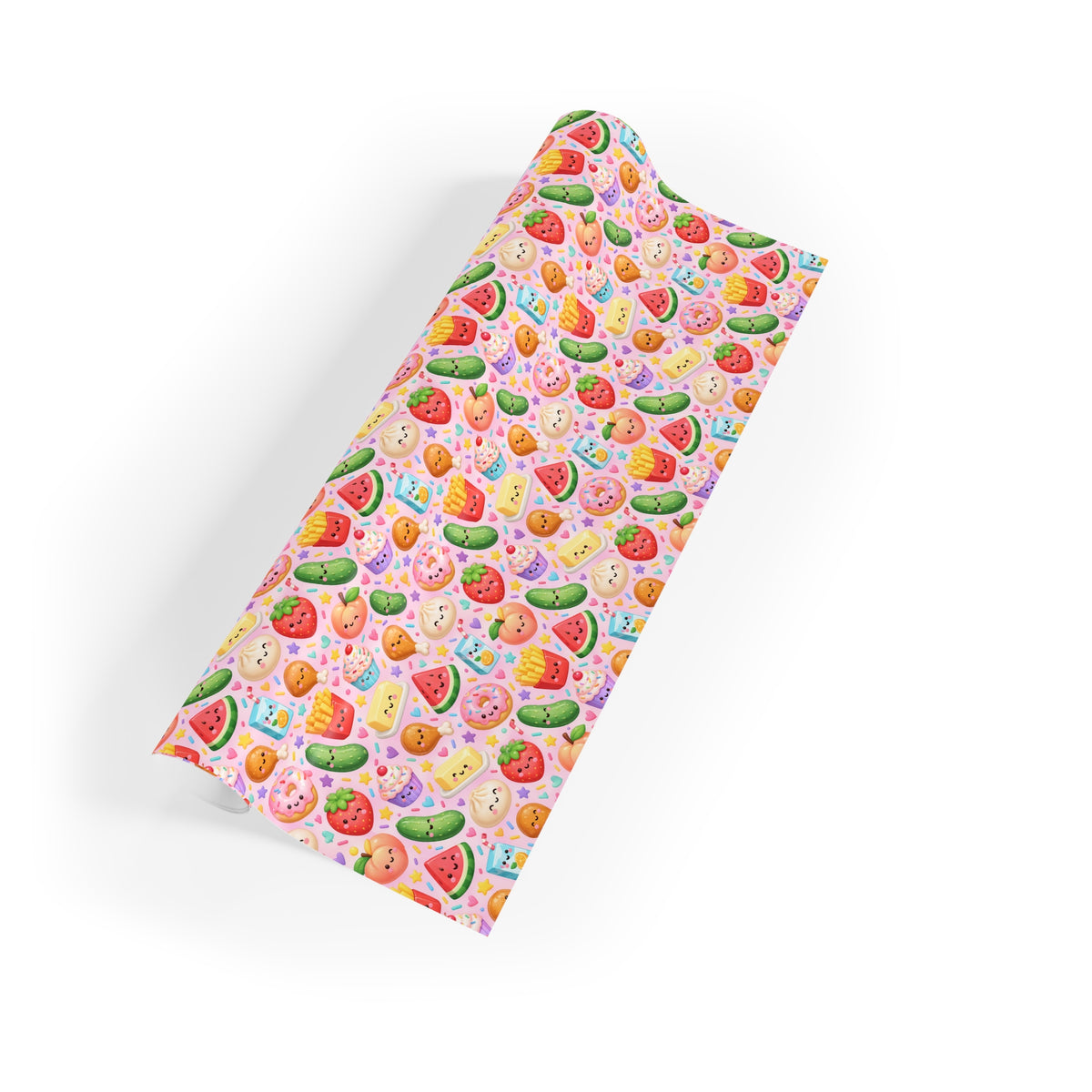 Colorful Squishy Food Birthday girl wrapping Paper