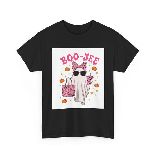Boo-Jee Ghost T-Shirt - Pink Polka Dot Halloween
