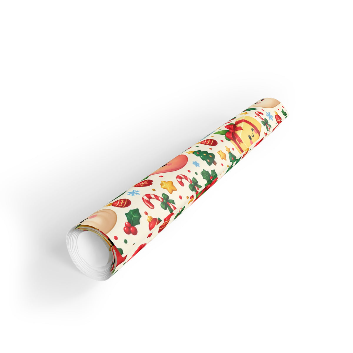 Wrapping Paper Roll — Cute Kawaii Fruits & Snacks Holiday Gift Wrap