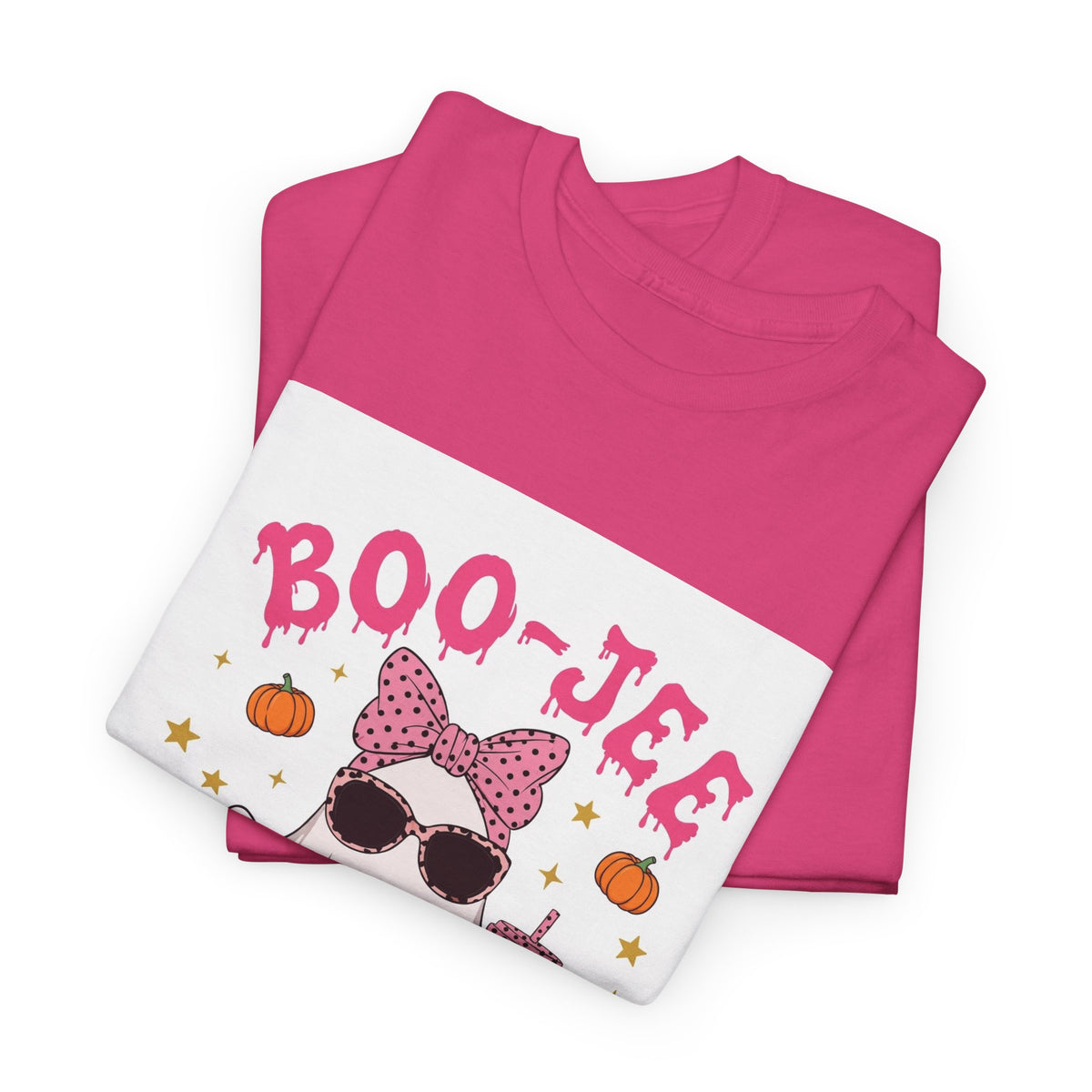 Boo-Jee Ghost T-Shirt - Pink Polka Dot Halloween