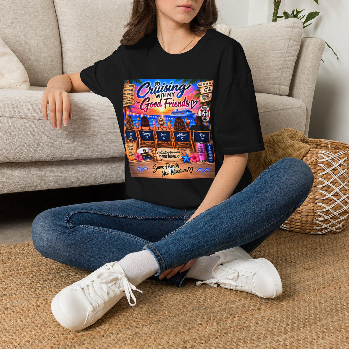 Cruising With My Good Friends T-Shirt — Personalized Cruise Vacation Tee