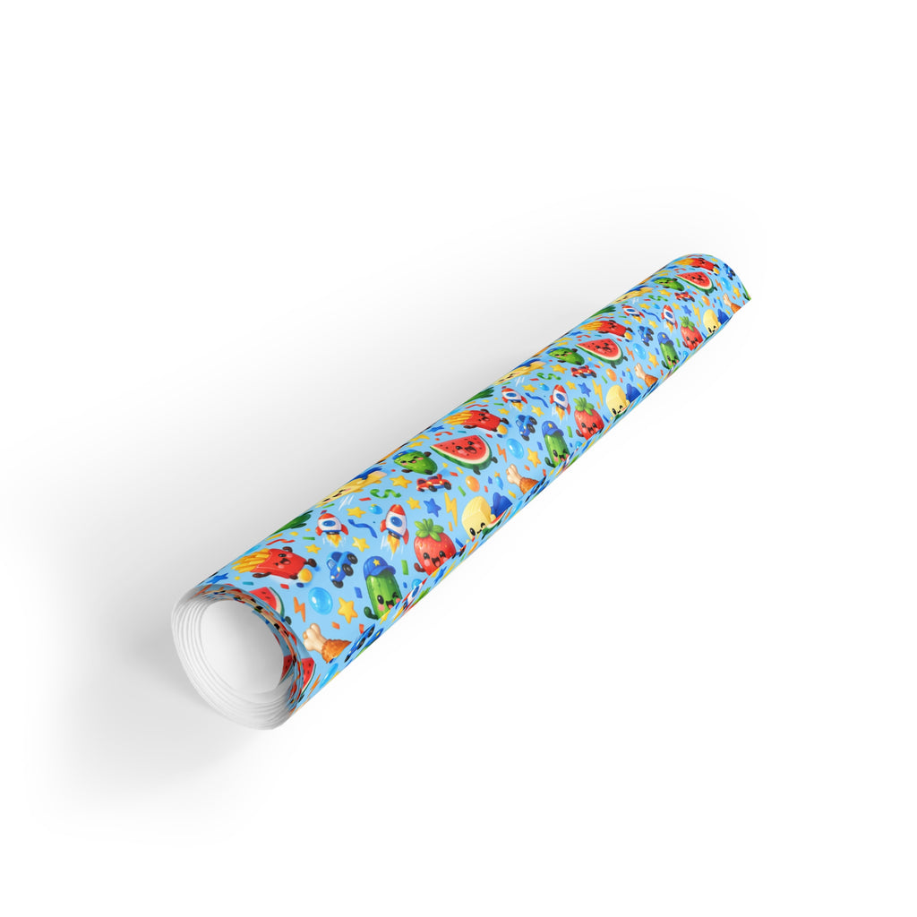 Cute birthday boy squishy wrapping paper