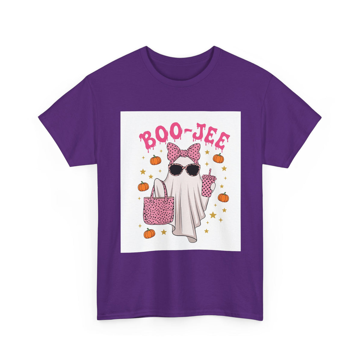 Boo-Jee Ghost T-Shirt - Pink Polka Dot Halloween