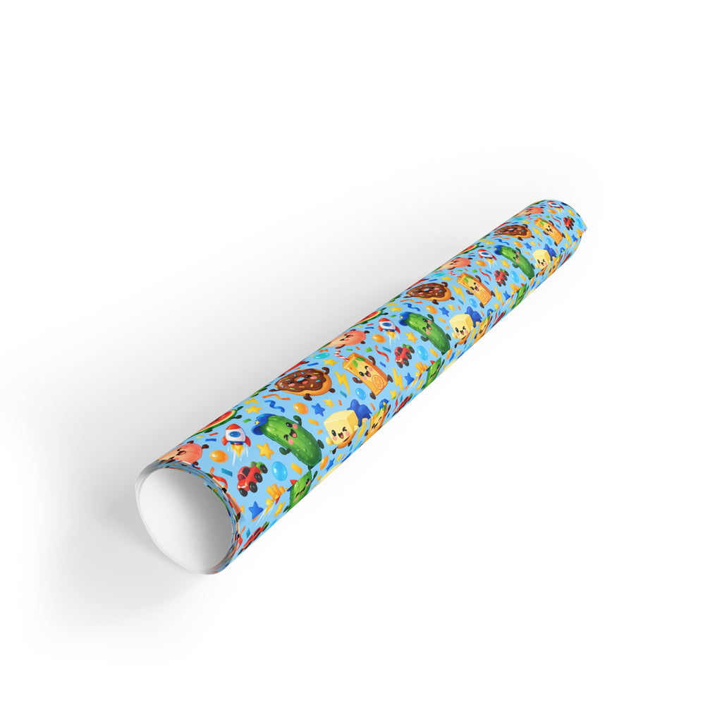Cute birthday boy squishy wrapping paper