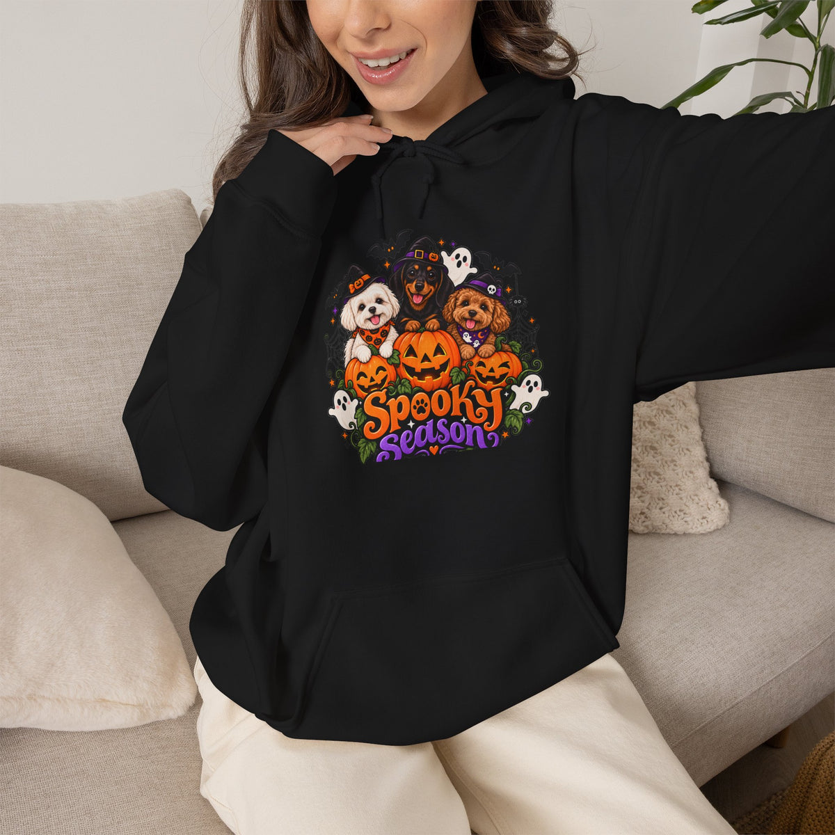 Spooky Season Pup Crew Halloween Hoodie