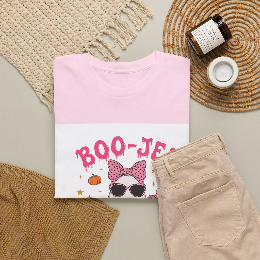 Boo-Jee Ghost T-Shirt - Pink Polka Dot Halloween