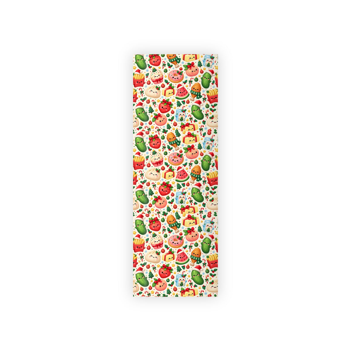 Wrapping Paper Roll — Cute Kawaii Fruits & Snacks Holiday Gift Wrap