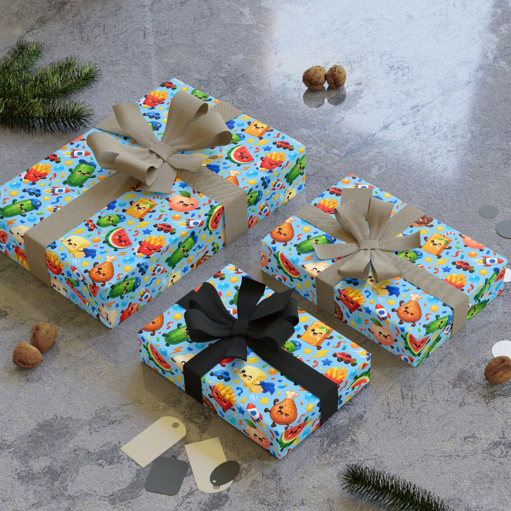 Cute birthday boy squishy wrapping paper