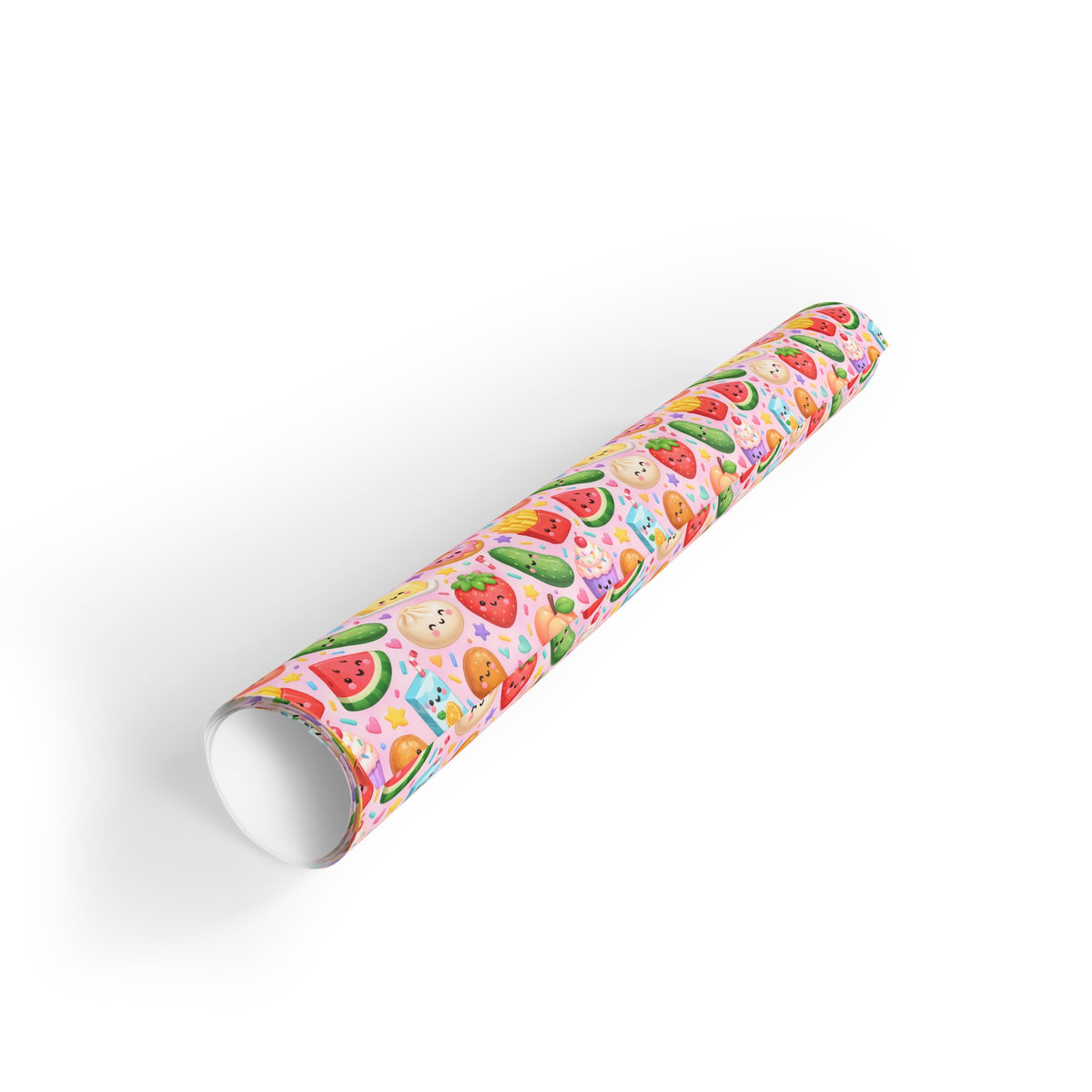 Colorful Squishy Food Birthday girl wrapping Paper