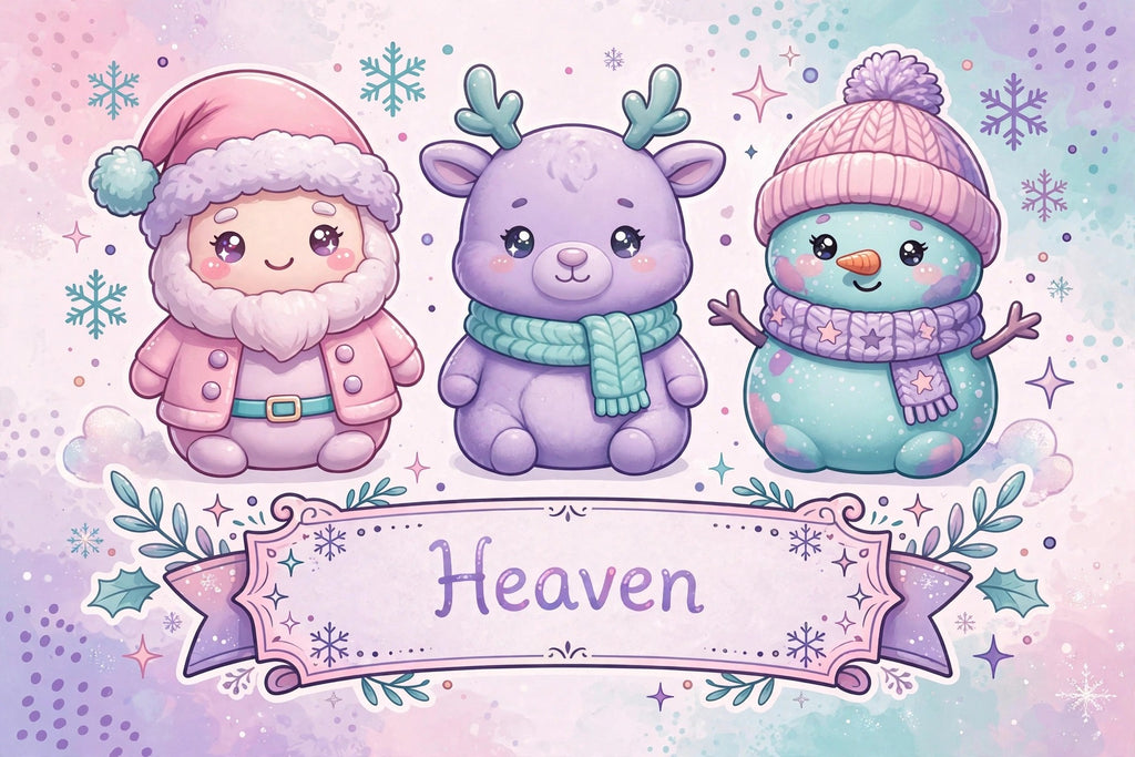Pastel squishy Christmas characters design - Lisa's Hot Creations
